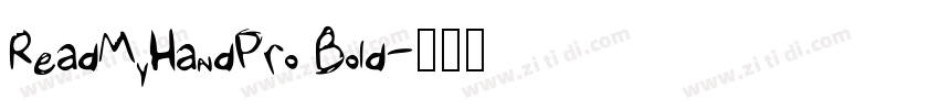 ReadMyHandPro Bold字体转换